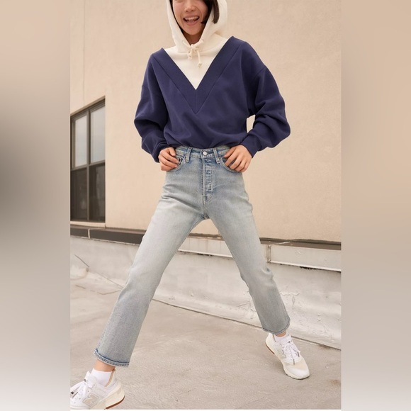 LEVI’S 501  ORIGINAL CROPPED WOMEN'S JEANS selvedge LMC snow diamond size 27/26 - Picture 12 of 13